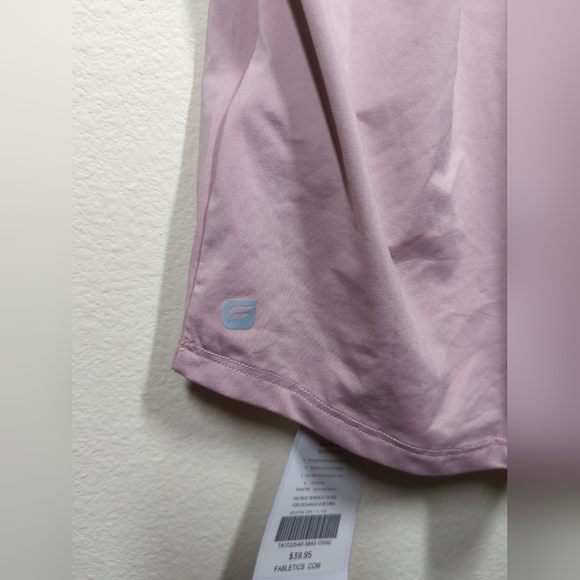 Fabletics Womens Agustina Racer back Athletic Tank Pink Size M Athleisure NWT - Picture 4 of 5